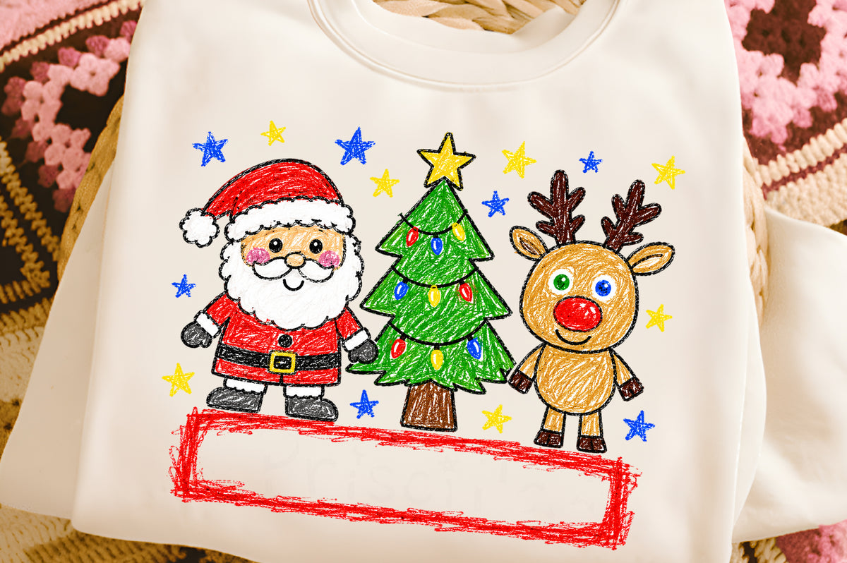 Christmas Teacher Custom Name PNG, Cute Santa Reindeer Christmas Teacher Sublimation Design