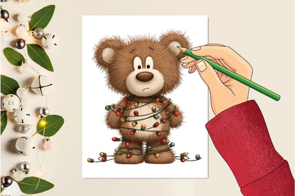 Christmas Teddy Bear Clipart PNG