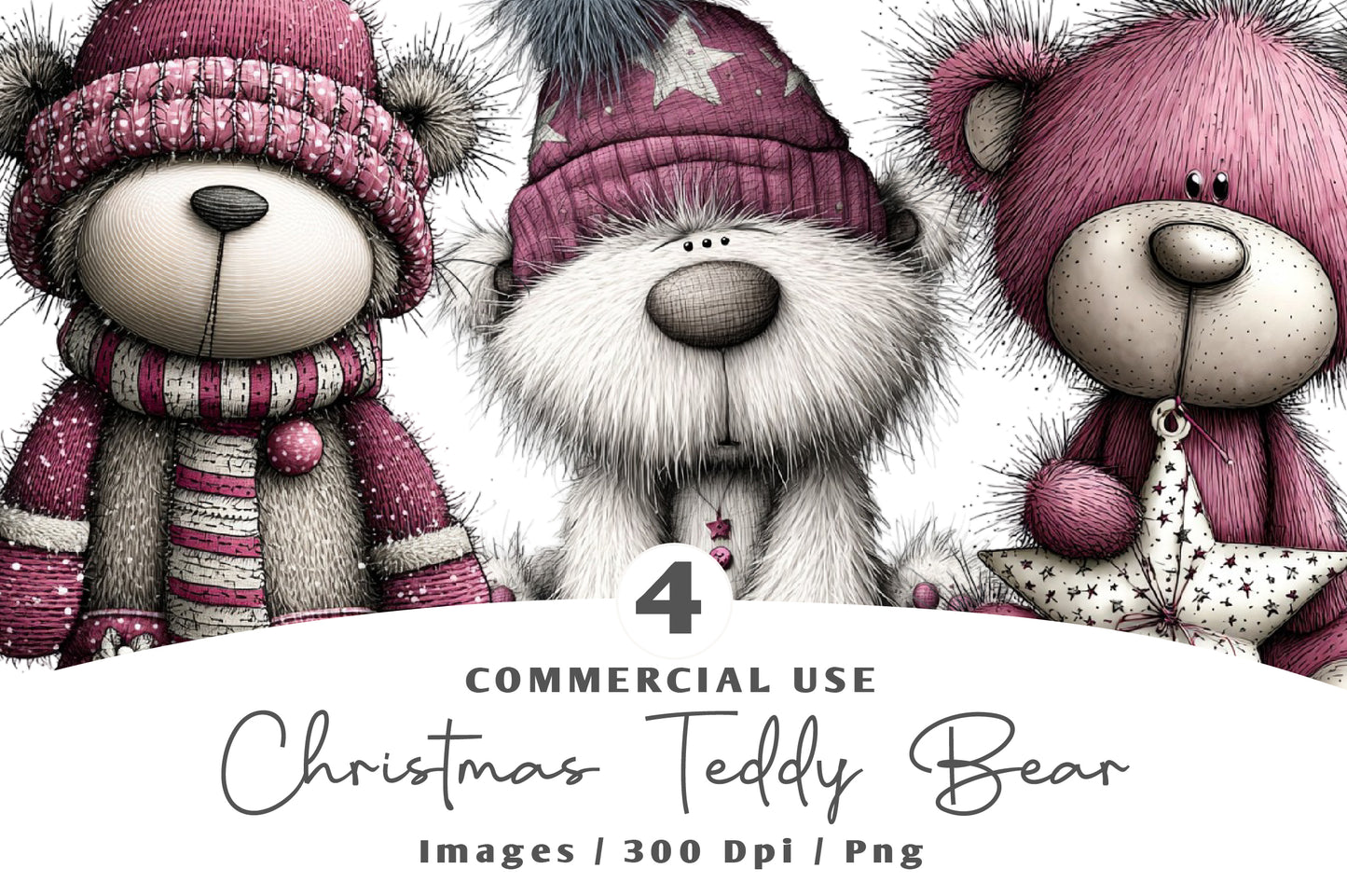 Christmas Teddy Bear Clipart PNG