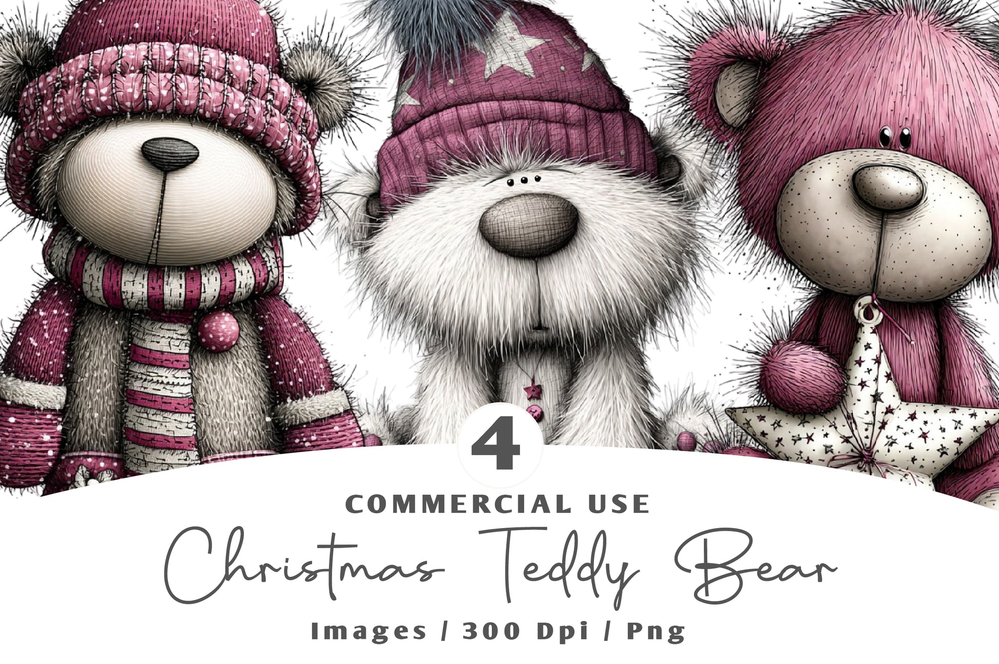 Christmas Teddy Bear Clipart PNG
