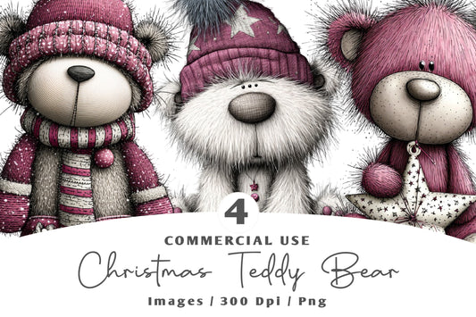 Christmas Teddy Bear Clipart PNG