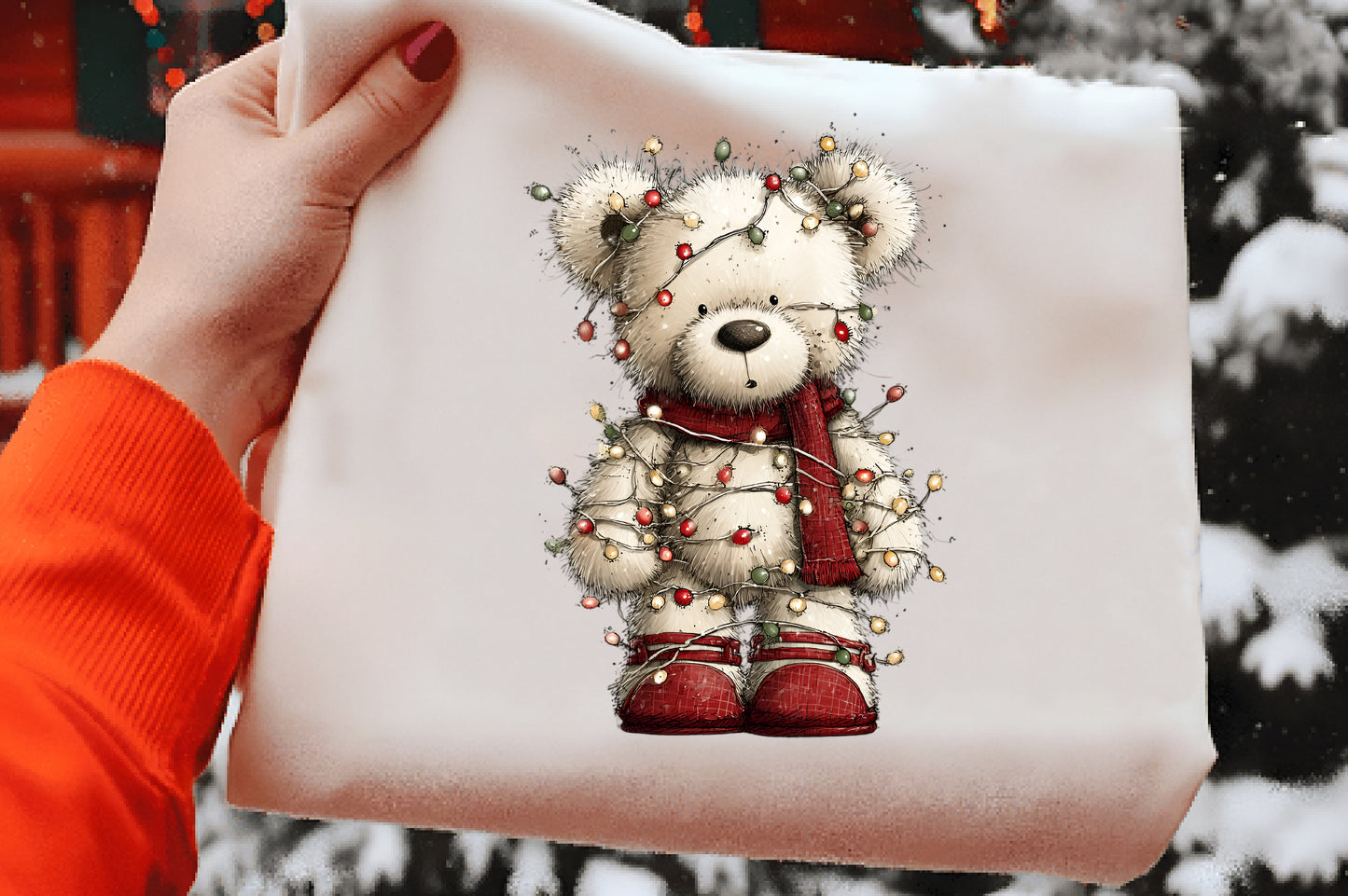 Christmas Teddy Bear Clipart PNG Cute Holiday Bear