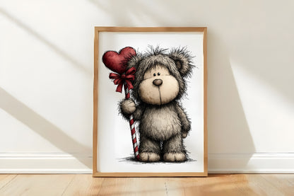 Christmas Teddy Bear Clipart PNG Bundle | Cute Watercolor Holiday Teddy Bear Clipart