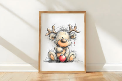 Christmas Teddy Bear Clipart PNG Bundle | Cute Watercolor Holiday Teddy Bear Clipart | Festive Winter Teddy Bear PNG