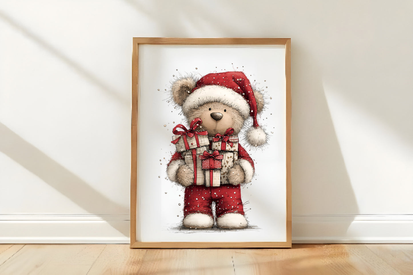 Christmas Teddy Bear Clipart PNG Cute Holiday Bear