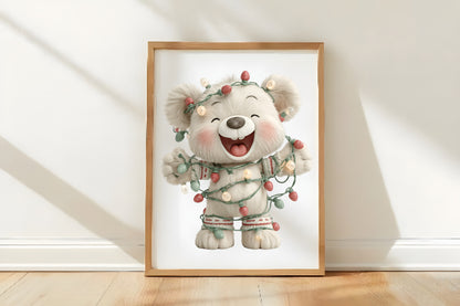 Christmas Teddy Bear Clipart PNG Sublimation