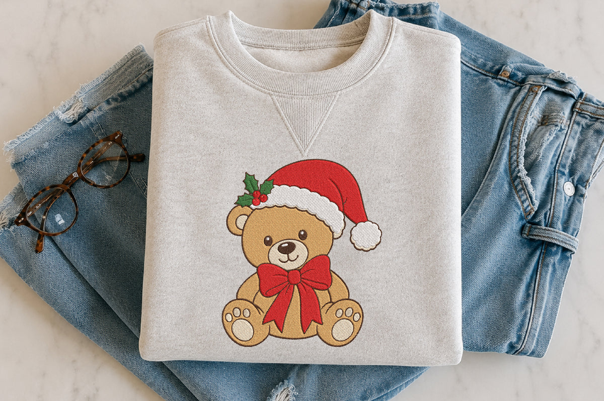 Christmas Teddy Bear Embroidery