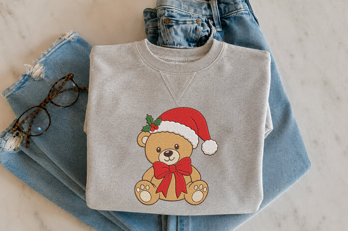 Christmas Teddy Bear Embroidery