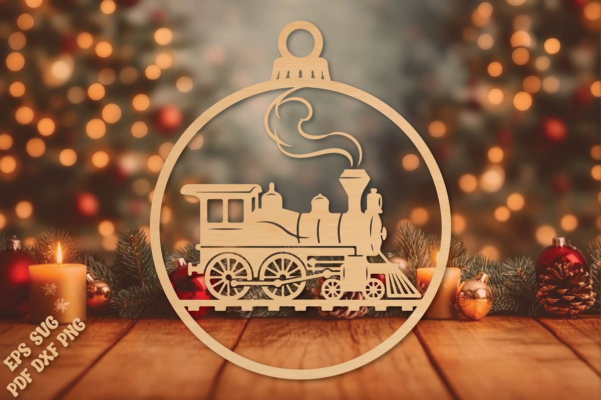 Christmas Train Ornament SVG