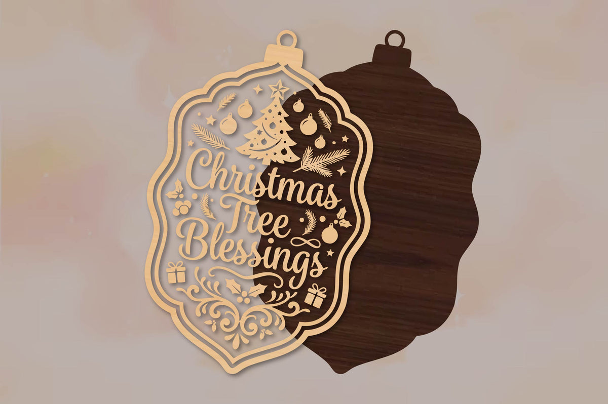 Christmas Tree Blessings Laser Cut SVG