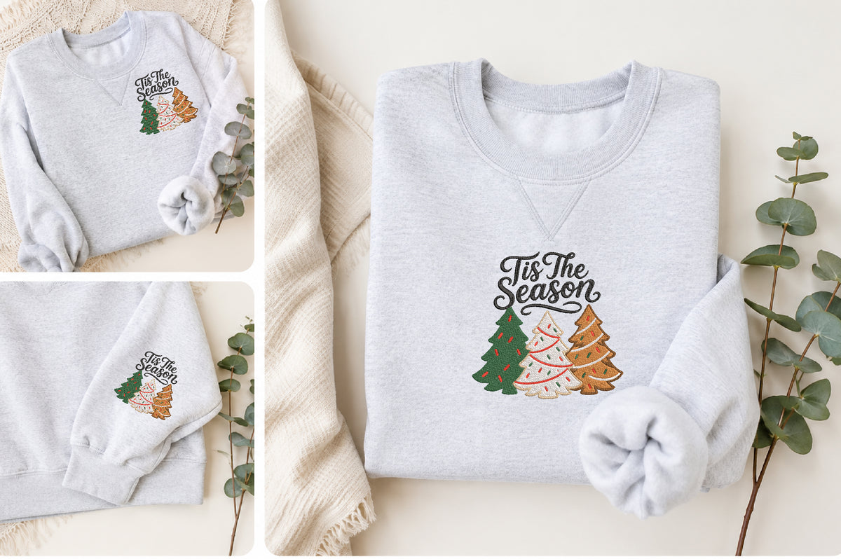 Tis The Season Christmas Tree Embroidery
