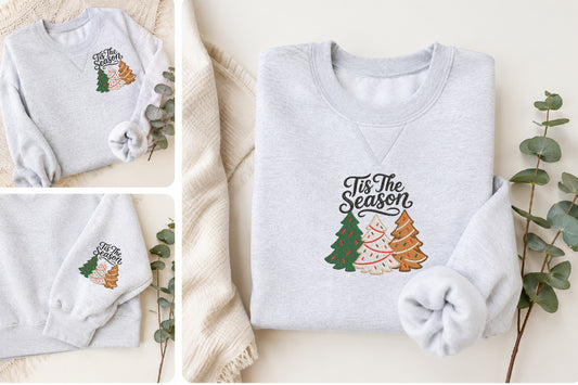Tis The Season Christmas Tree Embroidery