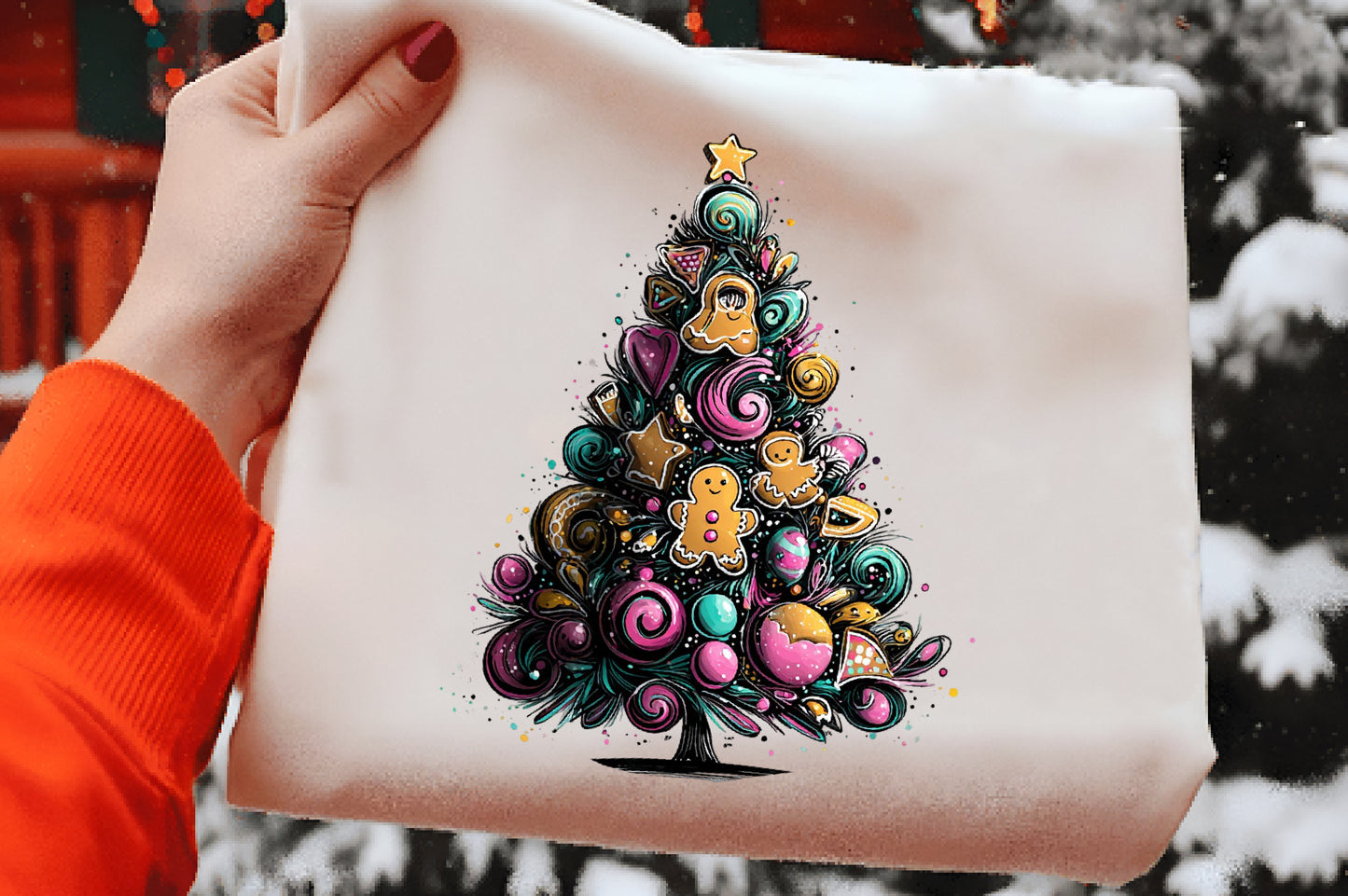 Christmas Tree Clipart PNG Bundle | Watercolor Holiday Christmas Trees | Cute Festive Tree Clipart