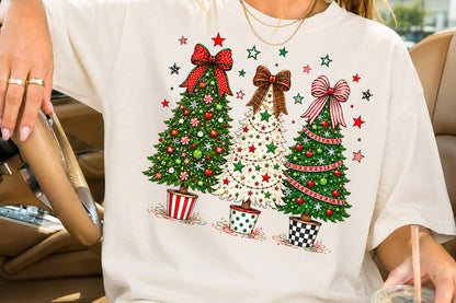 Christmas Tree PNG Bundle, Festive Holiday Sublimation Designs