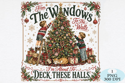 Christmas Tree Decorating Kids PNG