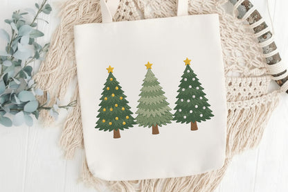 Christmas Tree Embroidery Design – Cute Christmas Tree Machine Embroidery Pattern, Festive Holiday & Winter Embroidery Design