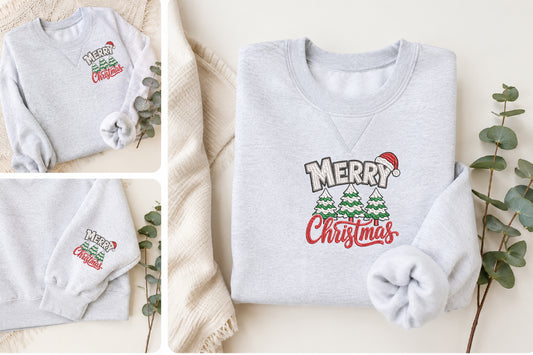 Christmas Tree Embroidery Design – Cute Christmas Tree Machine Embroidery Pattern, Festive Holiday & Winter Embroidery Design
