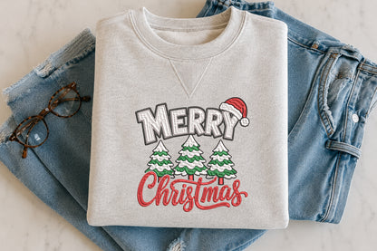 Christmas Tree Embroidery Design – Cute Christmas Tree Machine Embroidery Pattern, Festive Holiday & Winter Embroidery Design