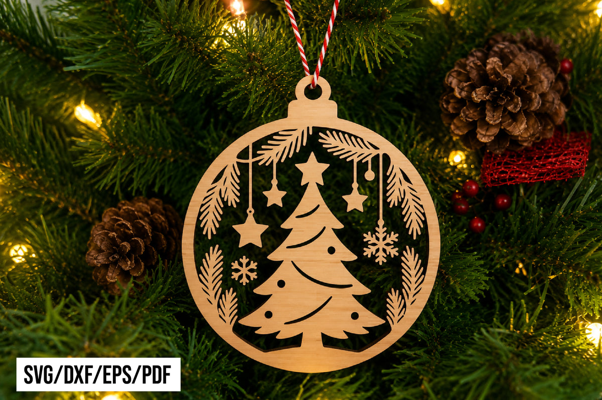 Christmas Tree Ornament SVG Bundle