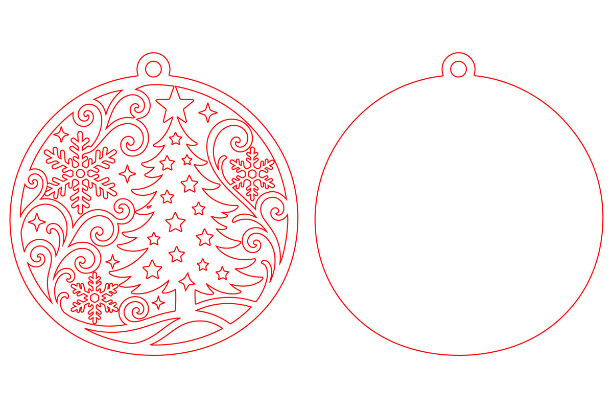 Christmas Tree Ornament Laser Cut SVG