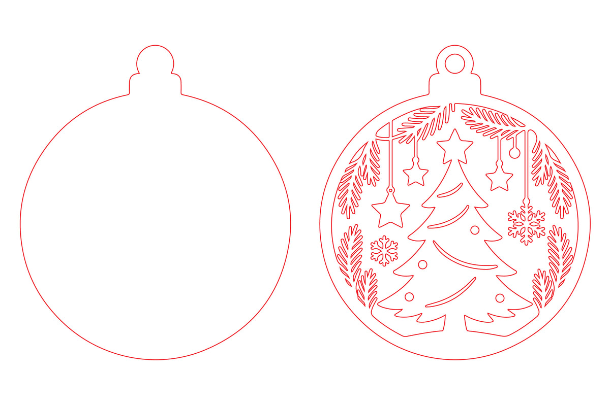 Christmas Tree Ornament SVG Bundle