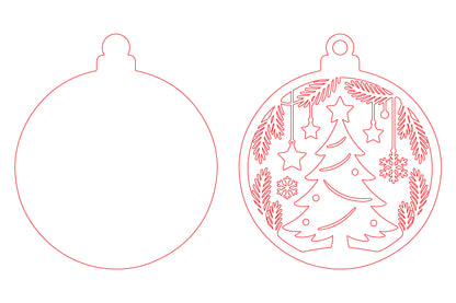 Christmas Tree Ornament SVG Bundle
