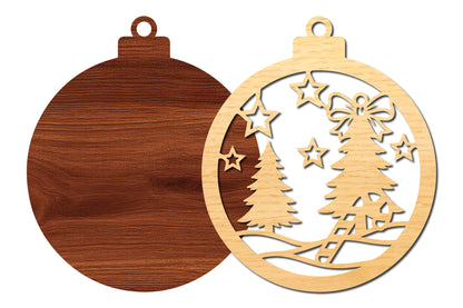 Christmas Tree Ornament Laser Cut SVG
