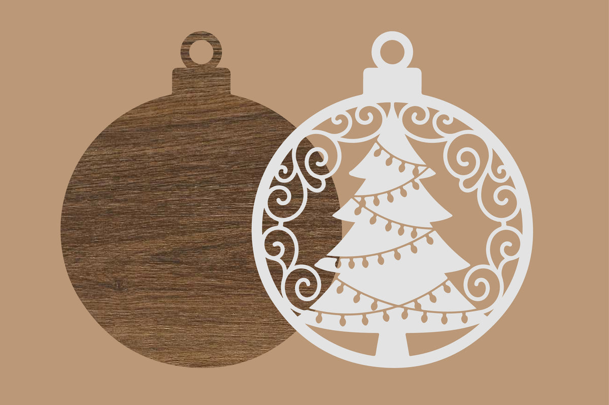 Christmas Tree Ornament Laser Cut SVG
