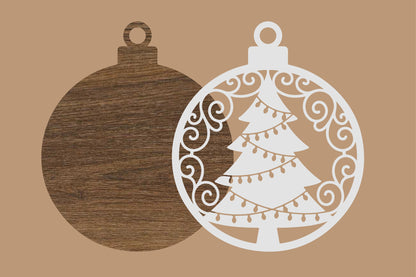 Christmas Tree Ornament Laser Cut SVG