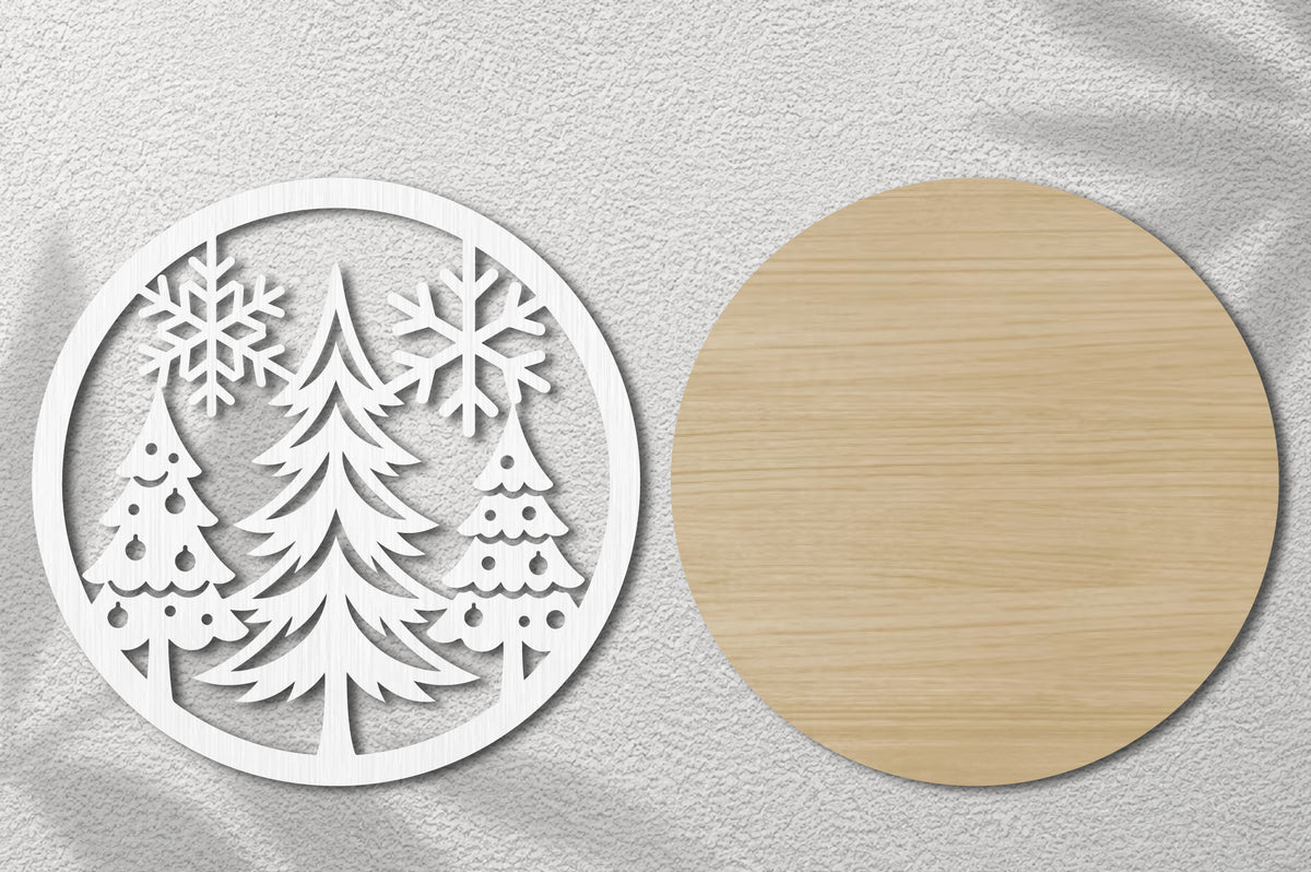 Christmas Trees & Snowflakes SVG