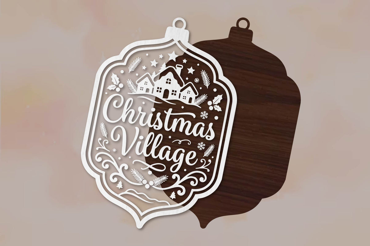 Christmas Village Laser Cut SVG