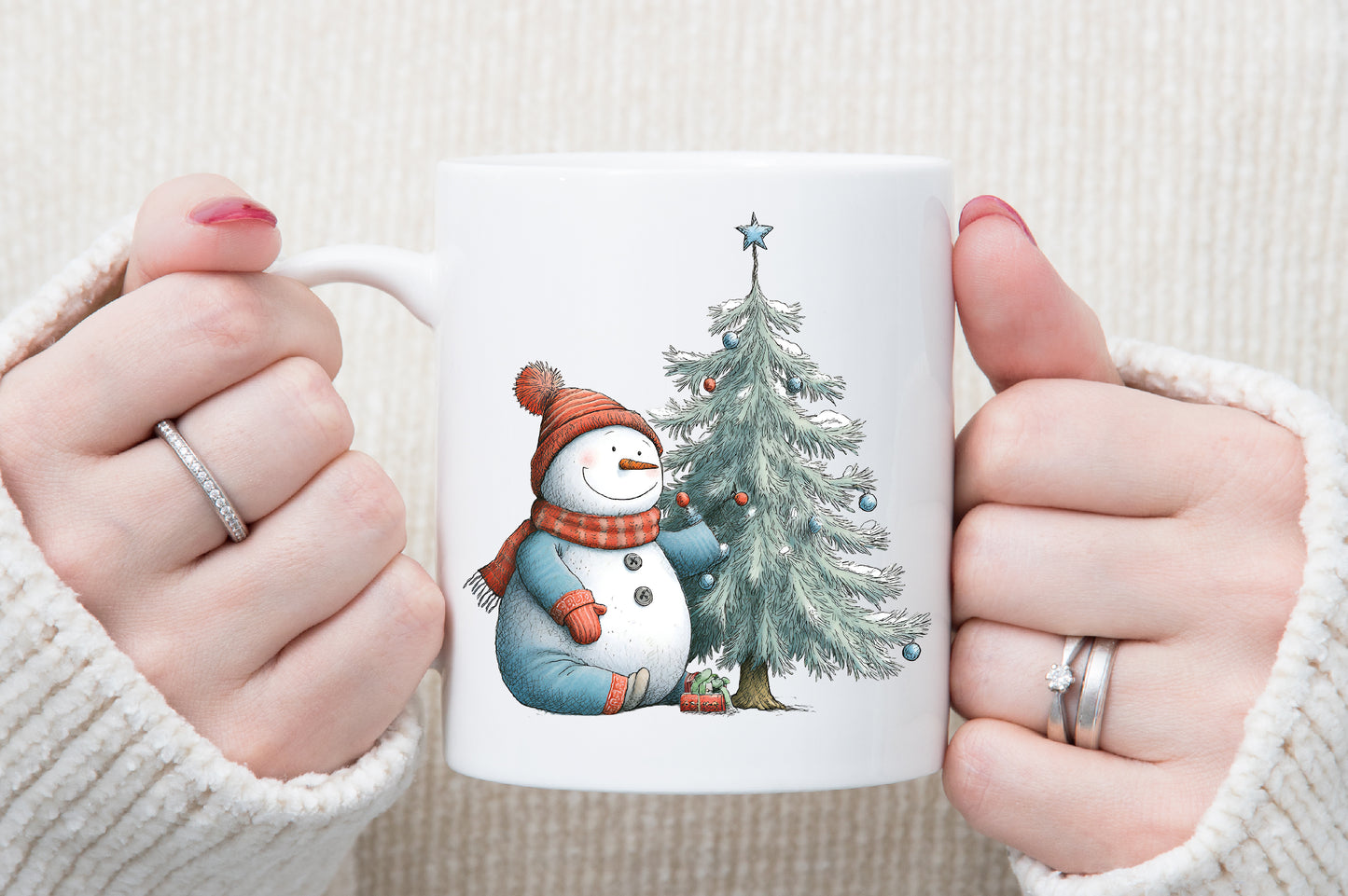 Christmas Whimsical Snowman Clipart PNG Bundle Commercial Use