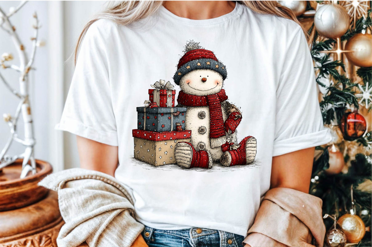 Christmas Whimsical Snowman Clipart PNG Bundle