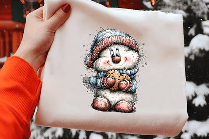 Christmas Whimsical Snowman Clipart PNG Cute Winter