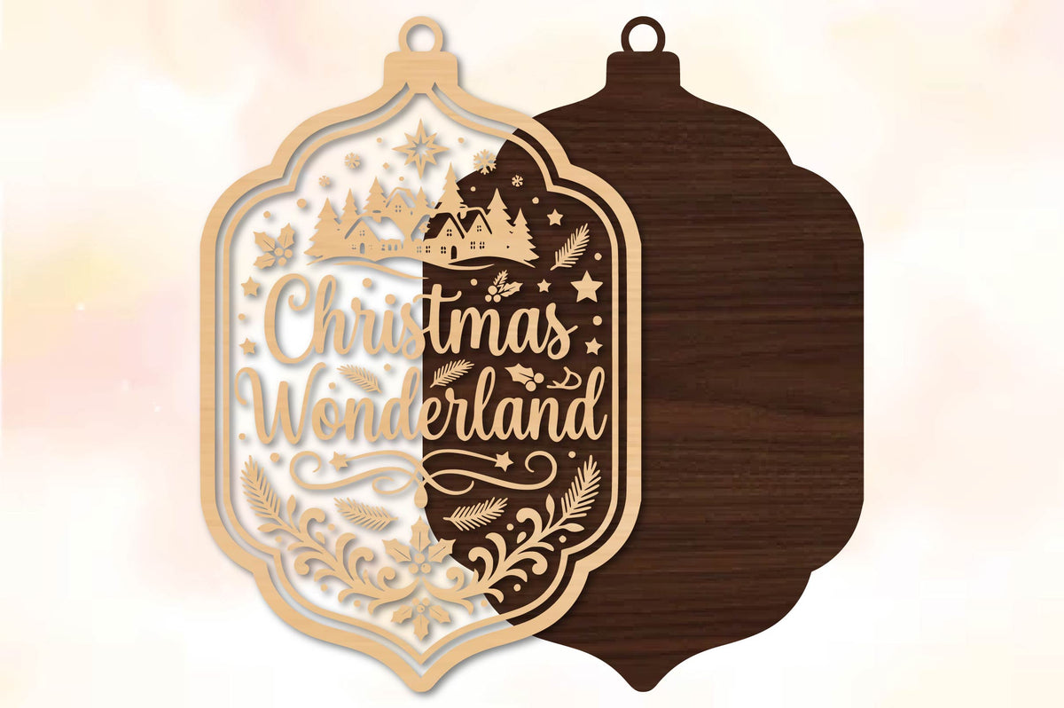 Christmas Wonderland Ornament Laser Cut SVG