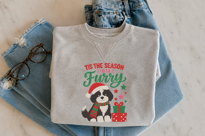 Christmas Dog Embroidery Design