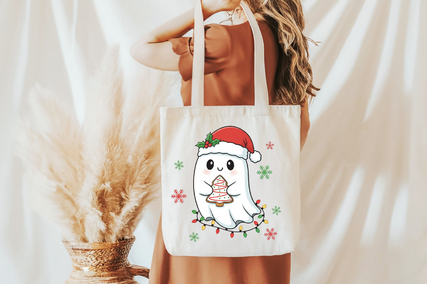 Christmas Ghost PNG Cute Spooky Holiday Ghost Sublimation Design