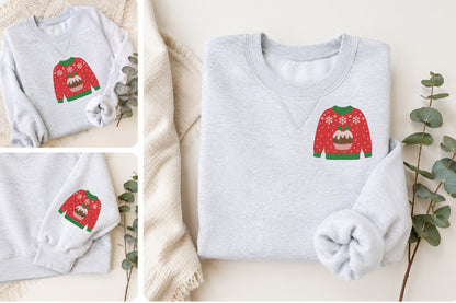 Christmas Pudding Sweater Embroidery Design