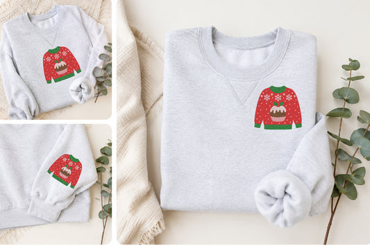 Christmas Pudding Sweater Embroidery Design