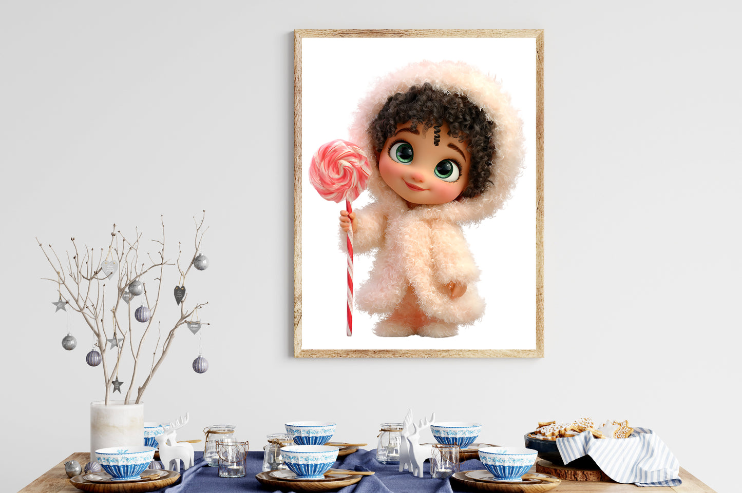 Christmas Whimsical Girl Clipart PNG Sublimation