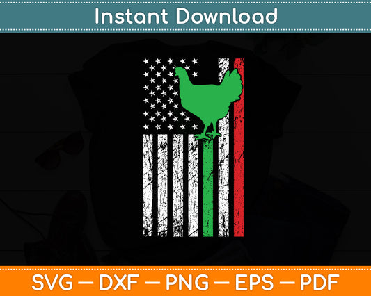 Cinco De Mayo Mexico Mexican American Flag Chicken Rooster Svg Digital Cutting File
