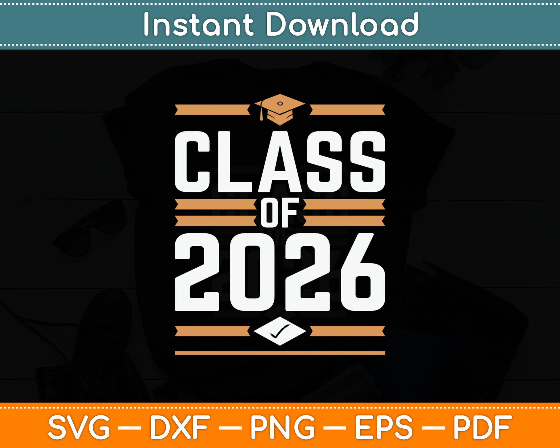 Class Of 2026 Senior College High School Graduation Svg Digital Cutting File