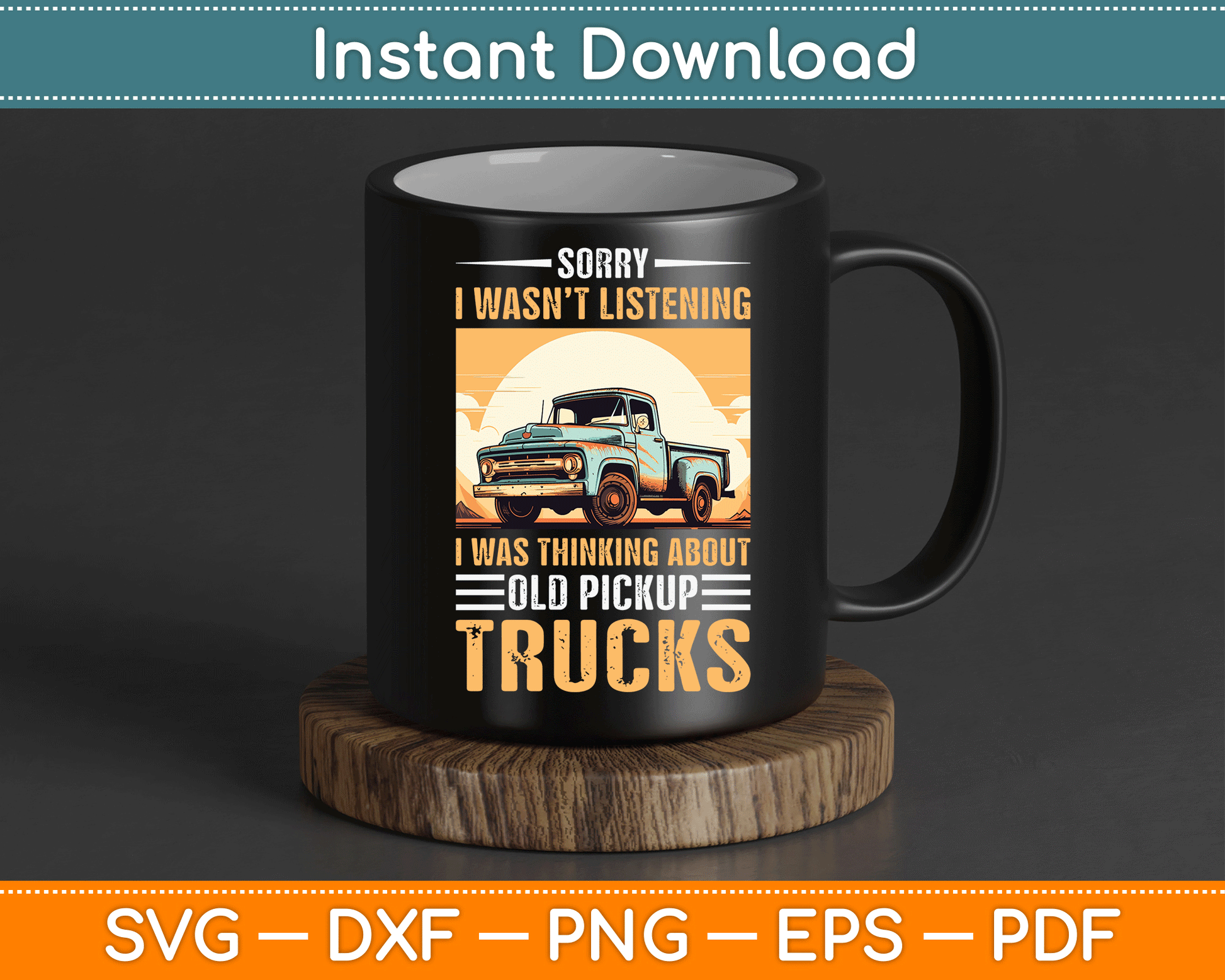 Classic Old Pickup Truck for Pickup Trucks Lovers SVG Digital Cutting File