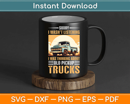 Classic Old Pickup Truck for Pickup Trucks Lovers SVG Digital Cutting File