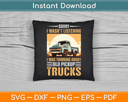Classic Old Pickup Truck for Pickup Trucks Lovers SVG Digital Cutting File