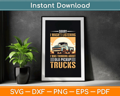 Classic Old Pickup Truck for Pickup Trucks Lovers SVG Digital Cutting File