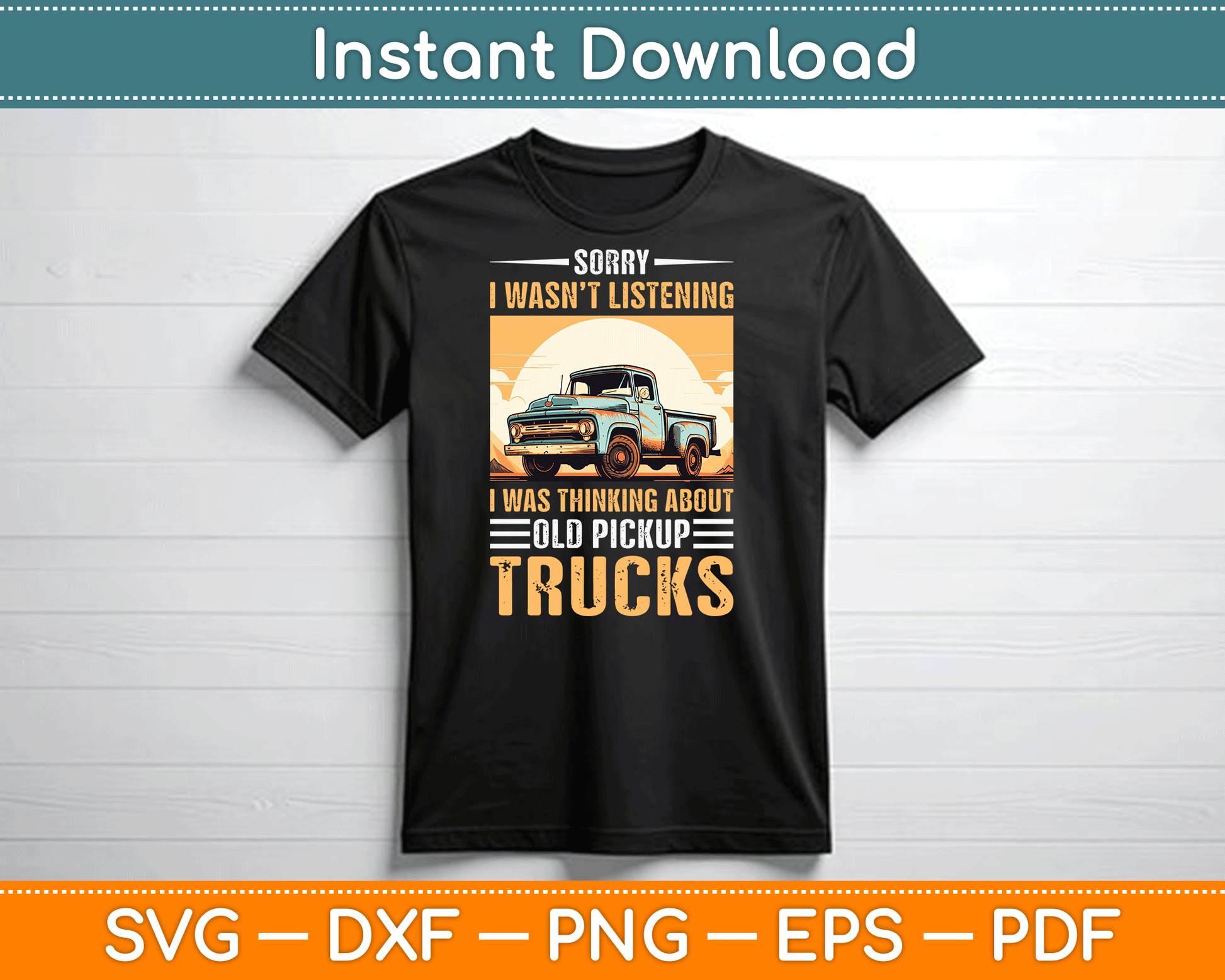 Classic Old Pickup Truck for Pickup Trucks Lovers SVG Digital Cutting File