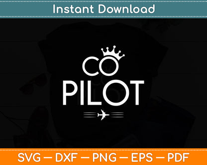 Co Pilot Wife Airplane Aviation Svg Png Dxf Digital Cutting File