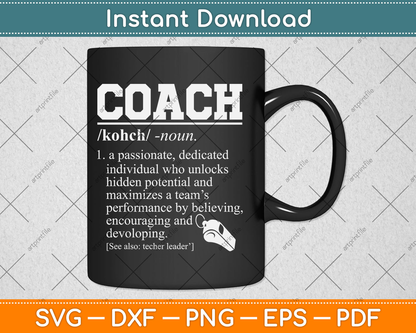 Coach Definition Funny Coach Svg Digital Cutting File