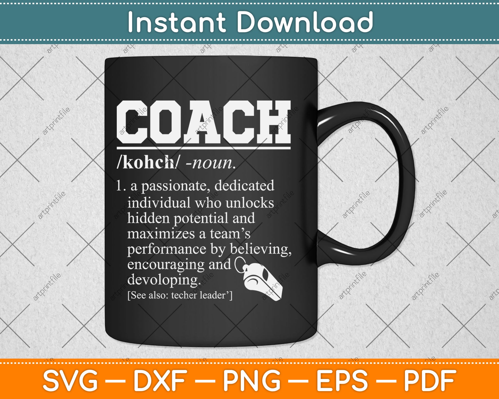 Coach Definition Funny Coach Svg Digital Cutting File